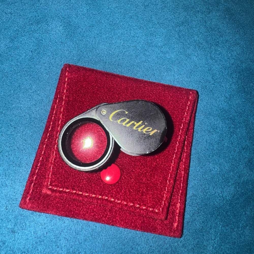 Cartier Black Folding Loupe with Red Velvet Pouch - Picture 2 of 6